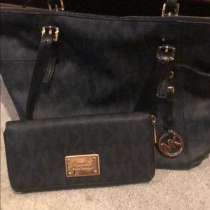 Black MK with wallet